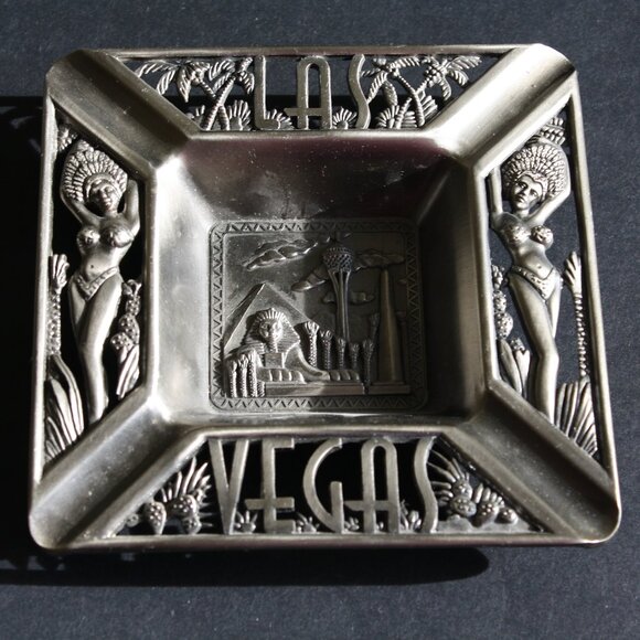 Las Vegas metal Ashtray square Showgirls Sphinx - Picture 2 of 4
